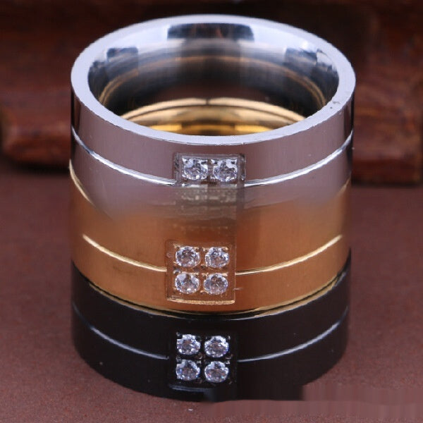 European And American Men's 18K Gold Ring