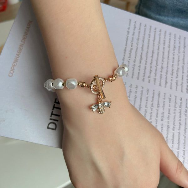 Classic Fashion Natural Stone Pearl Pendant Bracelet For Woman Exquisite New Lucky Cuff Bracelet Anniversary Gift Luxury Jewelry. beauty package 