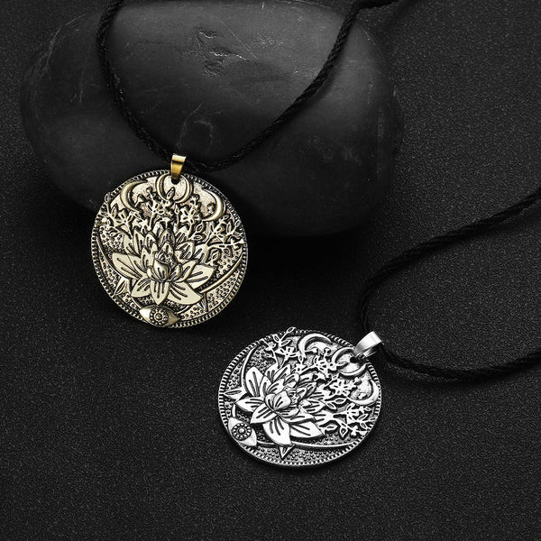 Lotus Pendant Necklace For Men